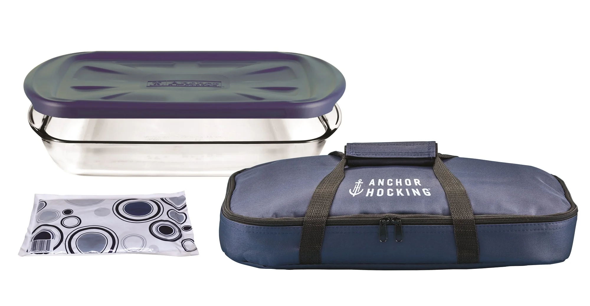 Anchor Hocking® Essentials 4 Pc Bake N Take Set-Navy-PROMO
