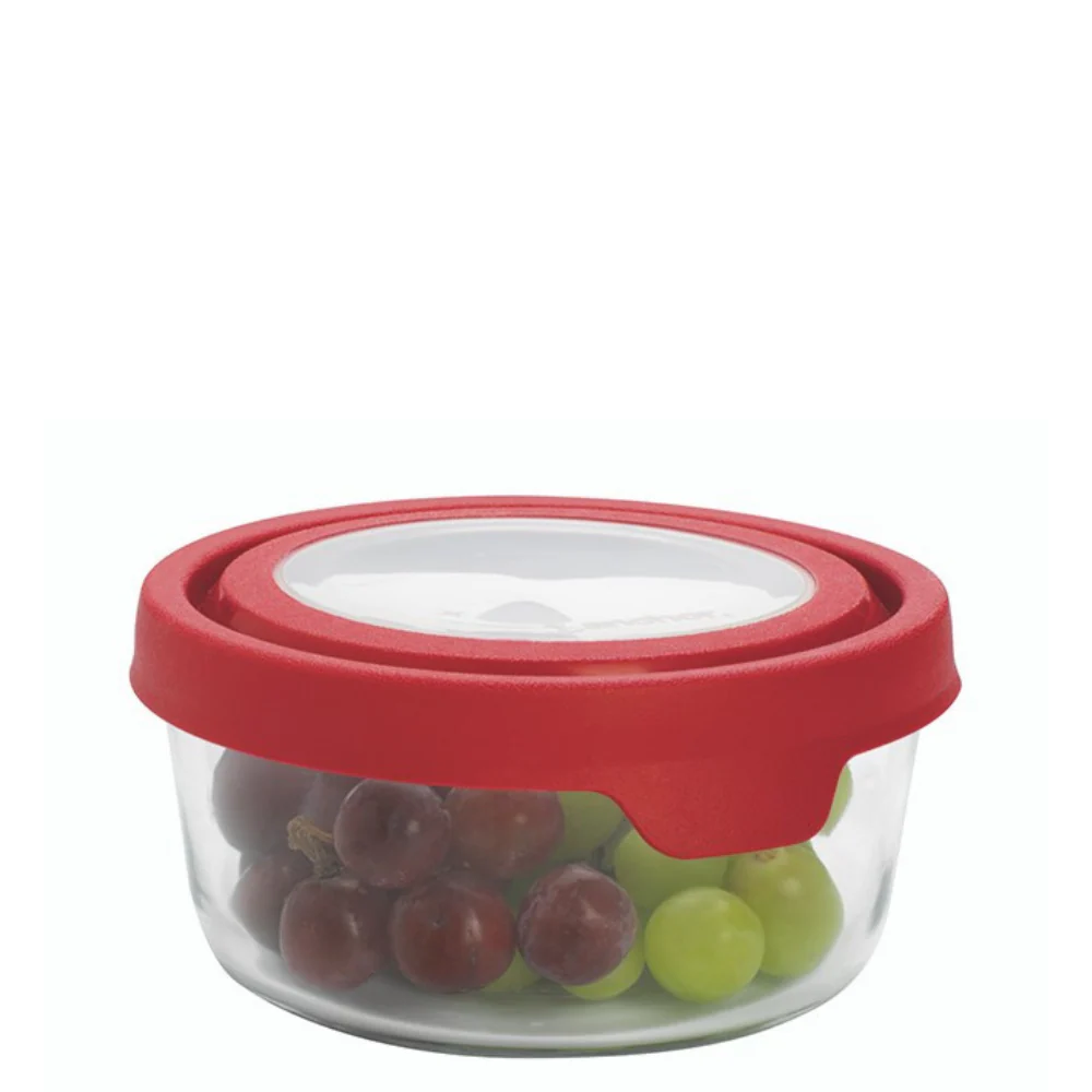 CLEARANCE Anchor Hocking® TrueSeal™ Storage Round 4 cup w/Cherry Lid