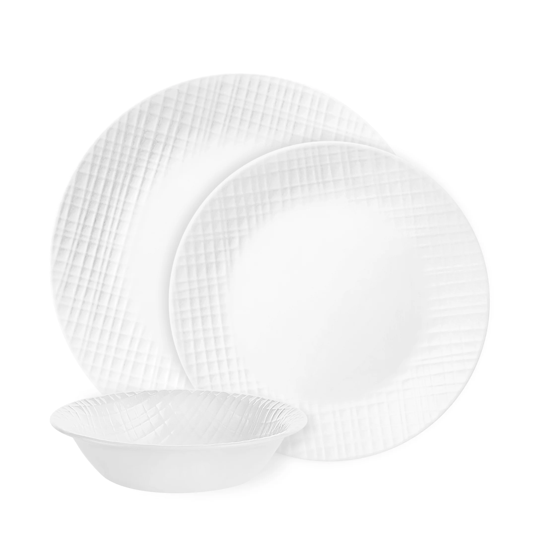 Corelle® Linen Weave 12 Piece Dinner Set