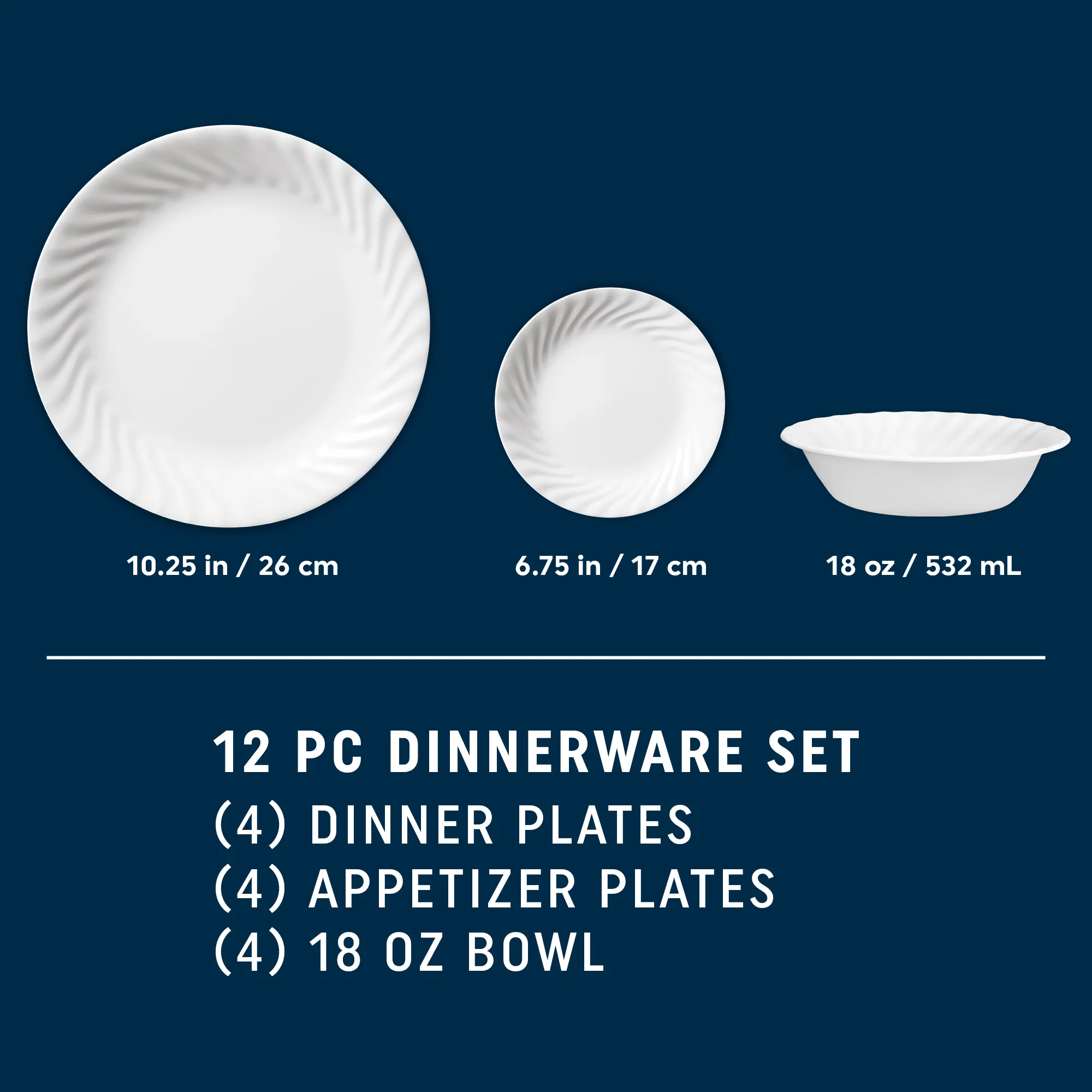 Corelle® Enhancements 12 Piece Dinner Set - Image 4