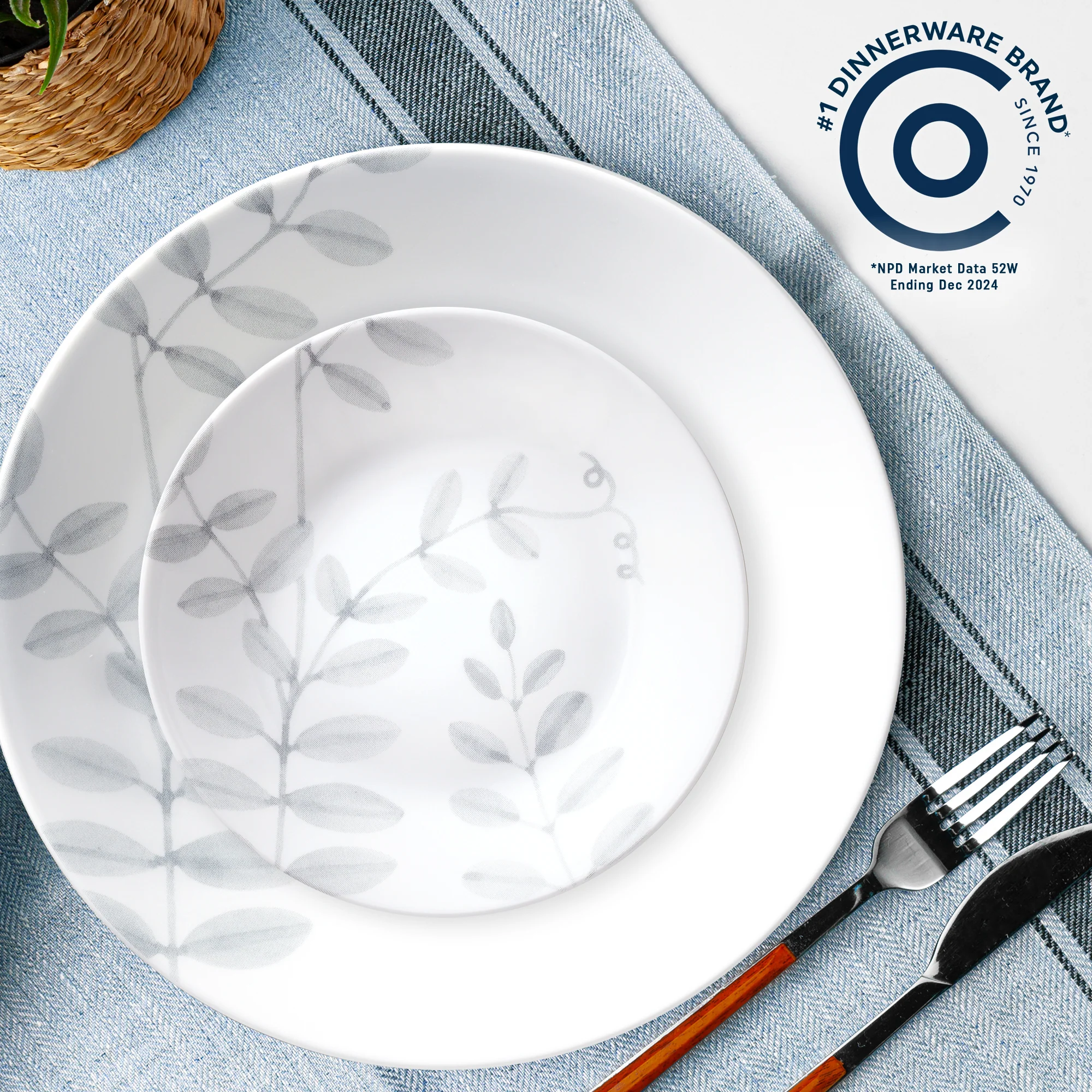 Corelle® Flowing Fern 12 Piece Dinner Set - Image 3