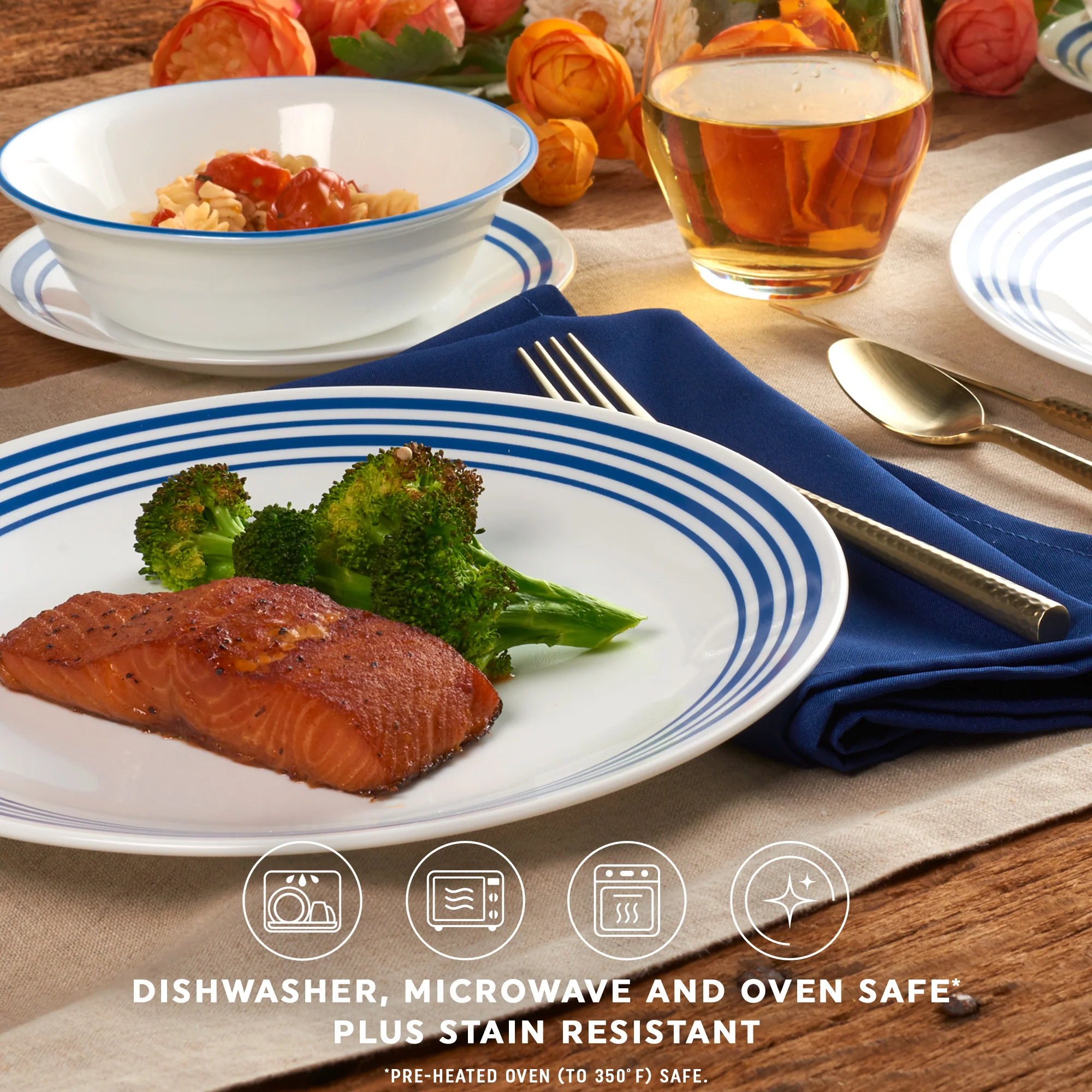 Corelle® Laila 18 Piece Dinner Set-DTCM - Image 7