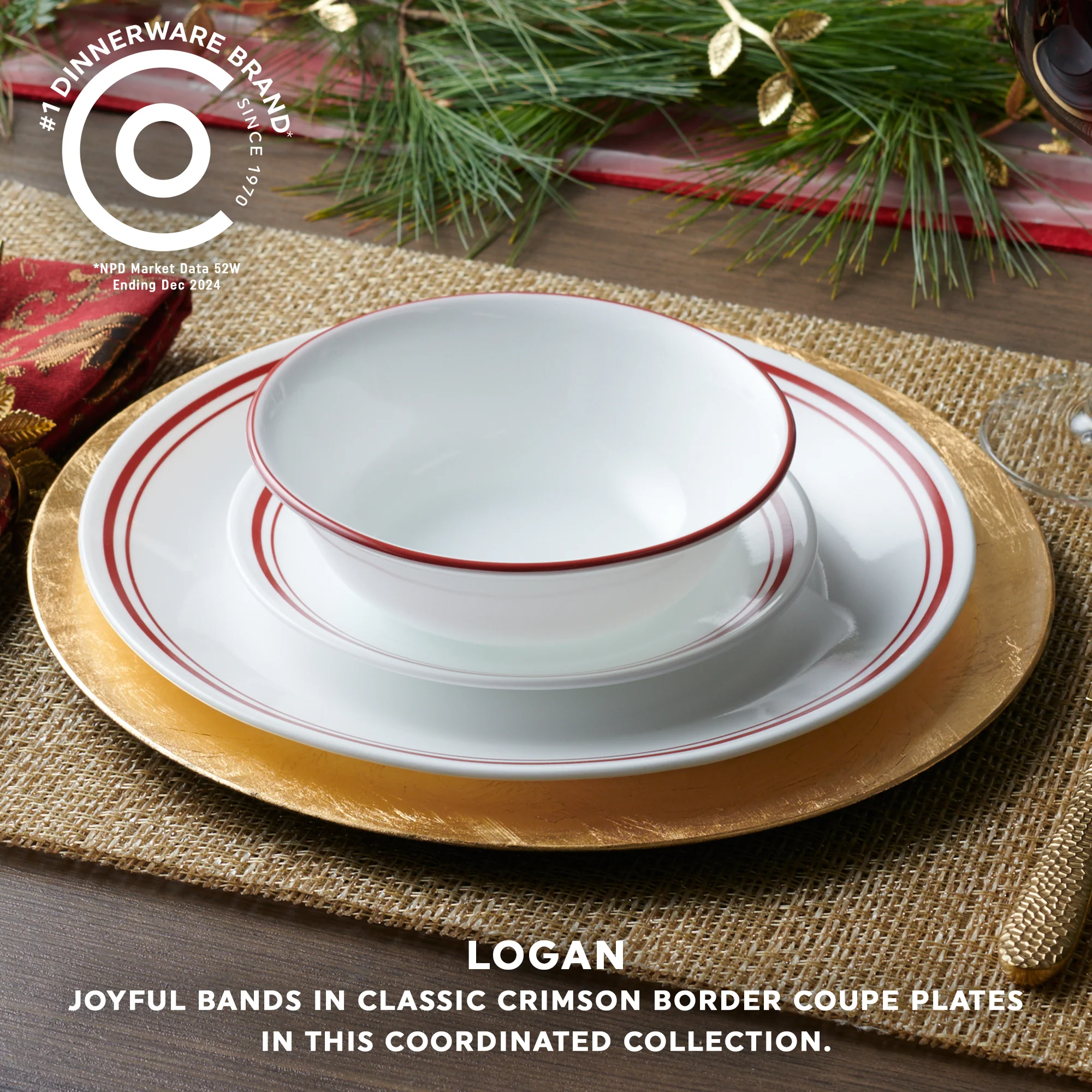 Corelle® Logan 18 Piece Dinner Set-DTCM - Image 2