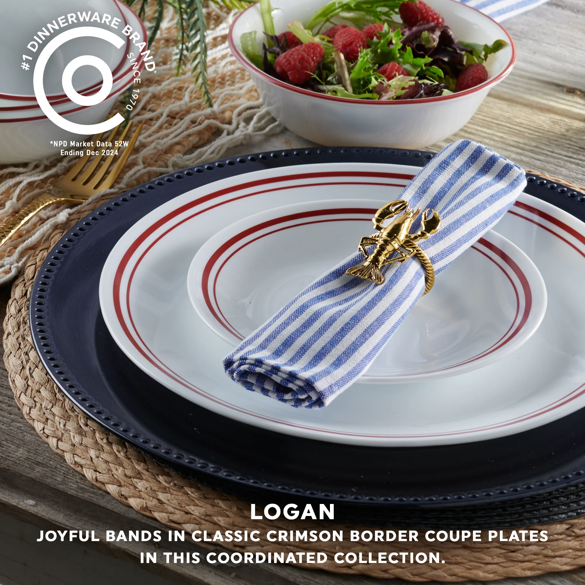 Corelle® Logan 18 Piece Dinner Set-DTCM - Image 4
