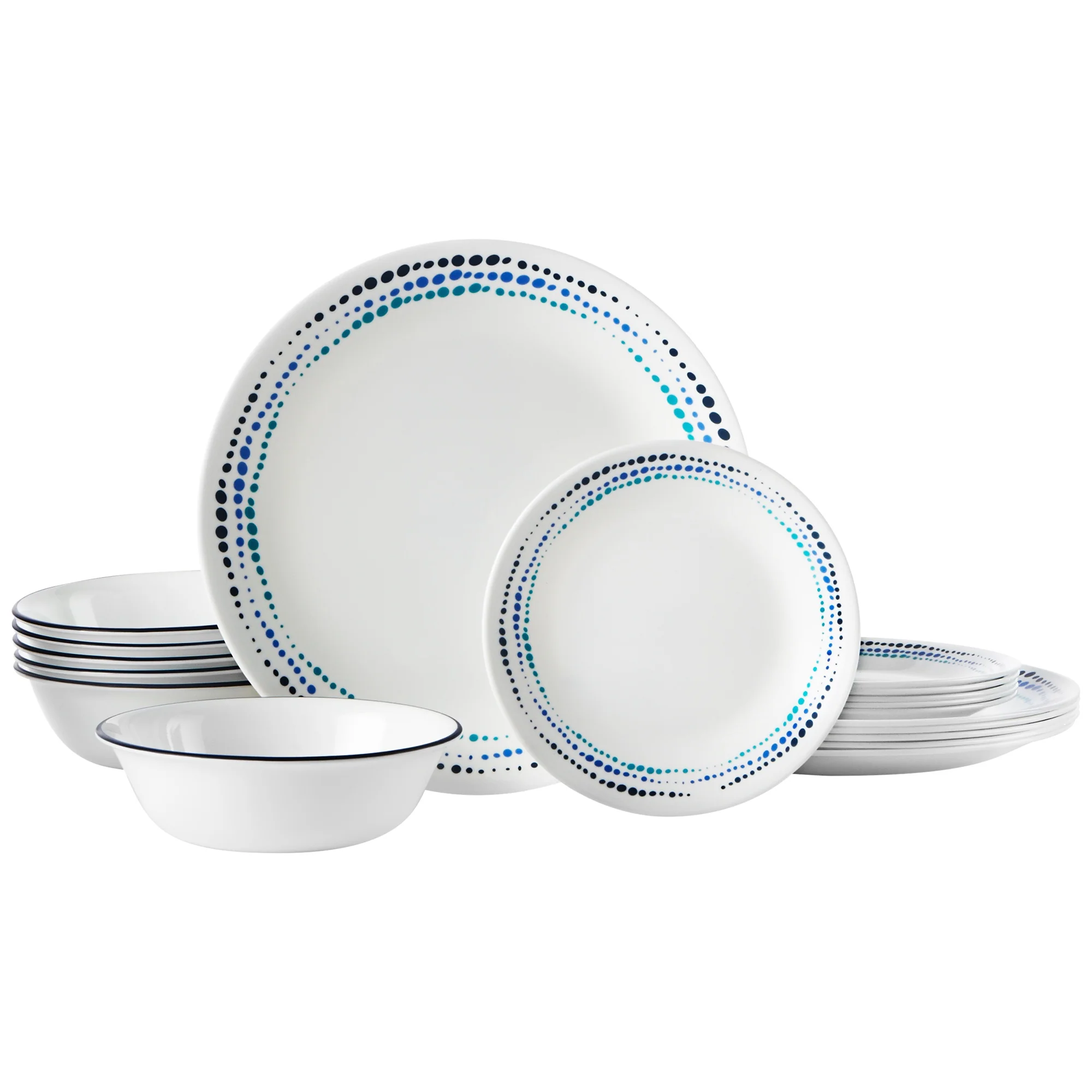 Corelle® Ocean Blues 18 Piece Dinner Set - Image 2