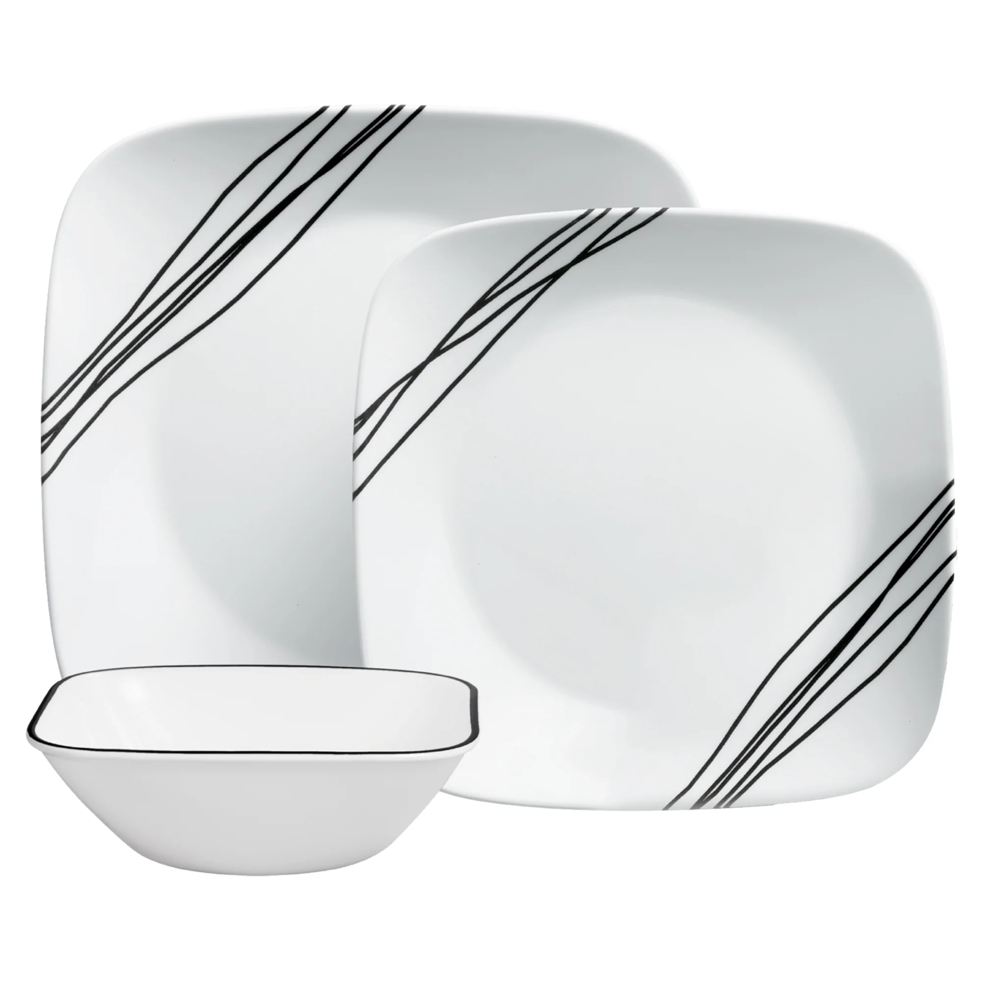 Corelle® Square Simple Sketch 12 Piece Dinner Set