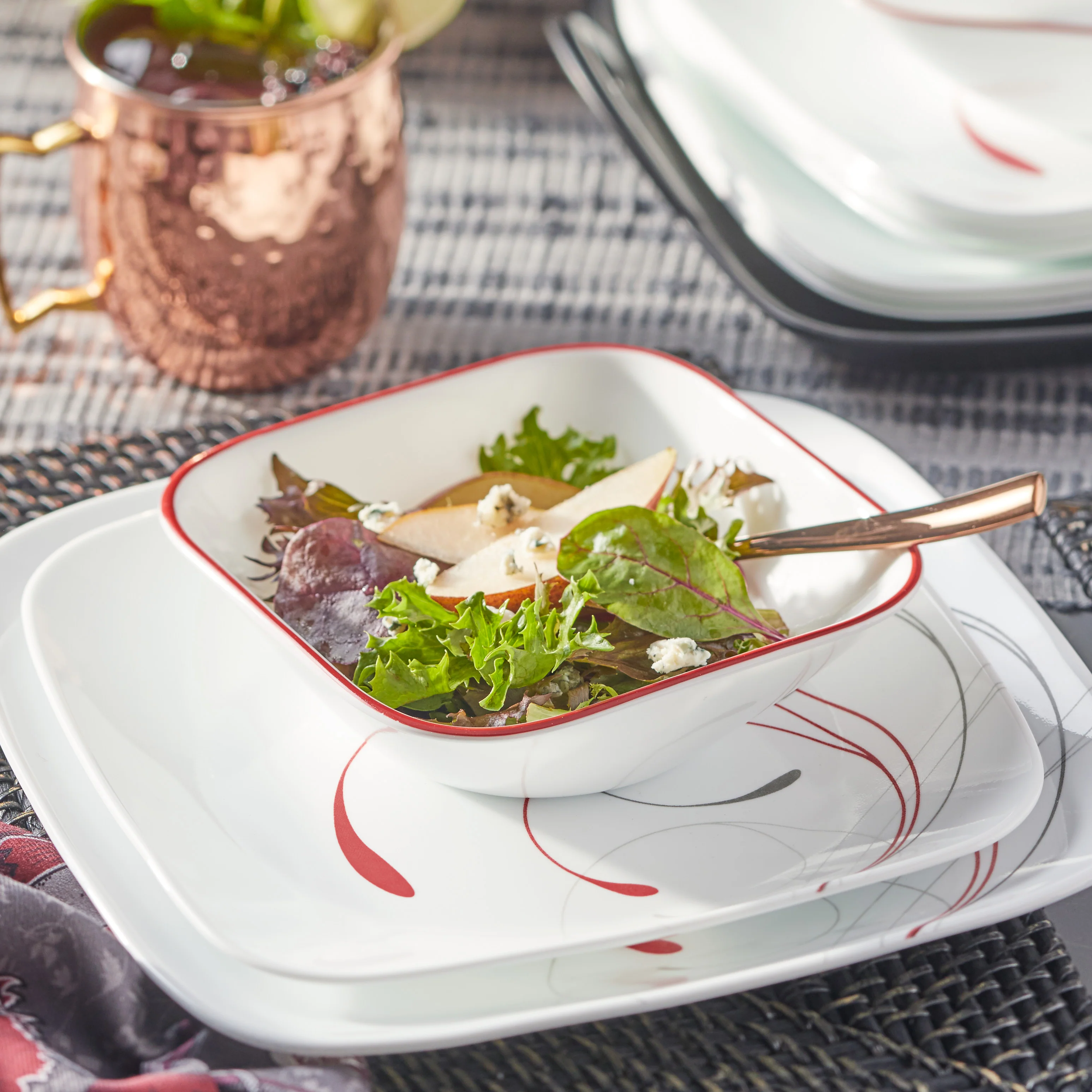 Corelle® Square Splendor 12 Piece Dinner Set - Image 2