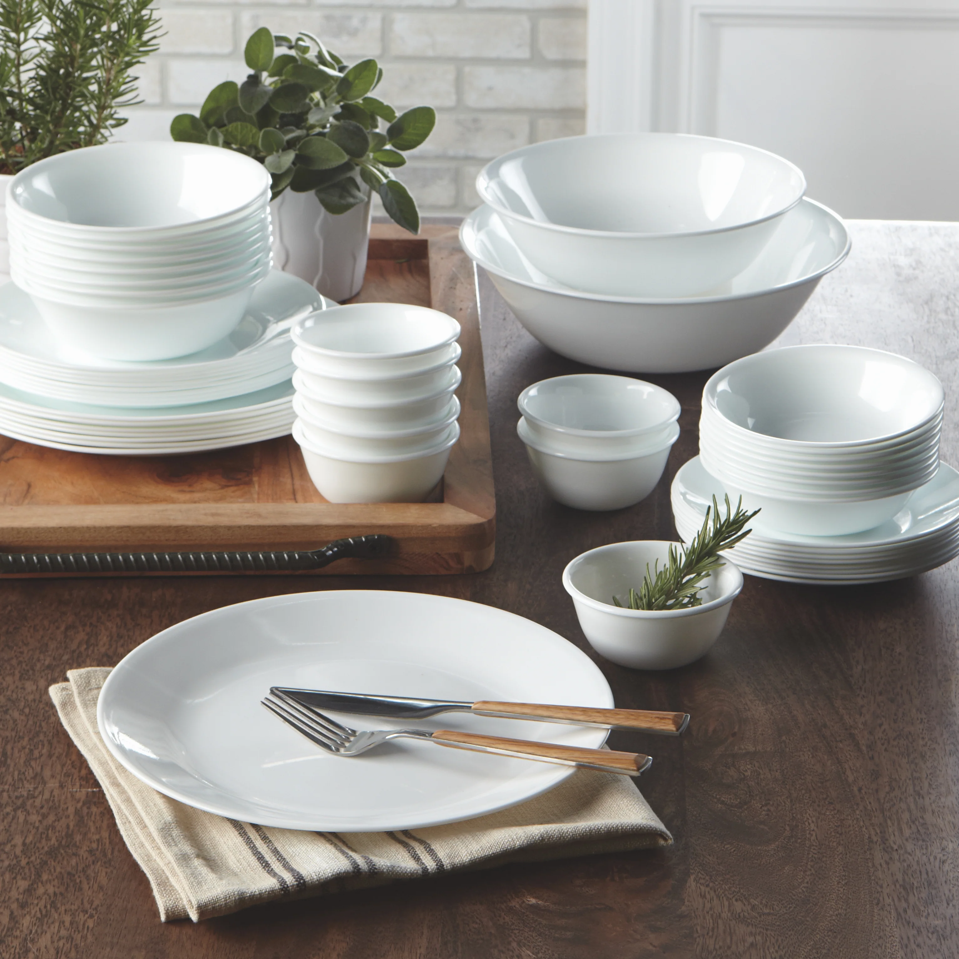 Corelle® Winter Frost White 50 Piece Dinner Set - Image 3