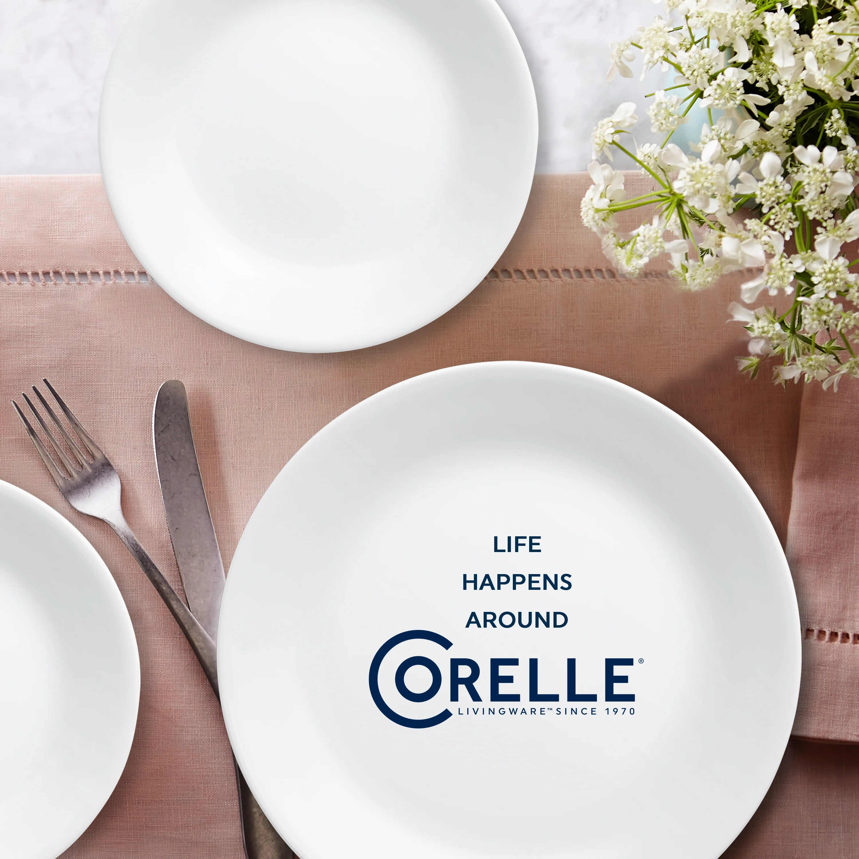 Corelle® Winter Frost White Lunch Plate 21.6cm-6 Pack-DTCM - Image 3