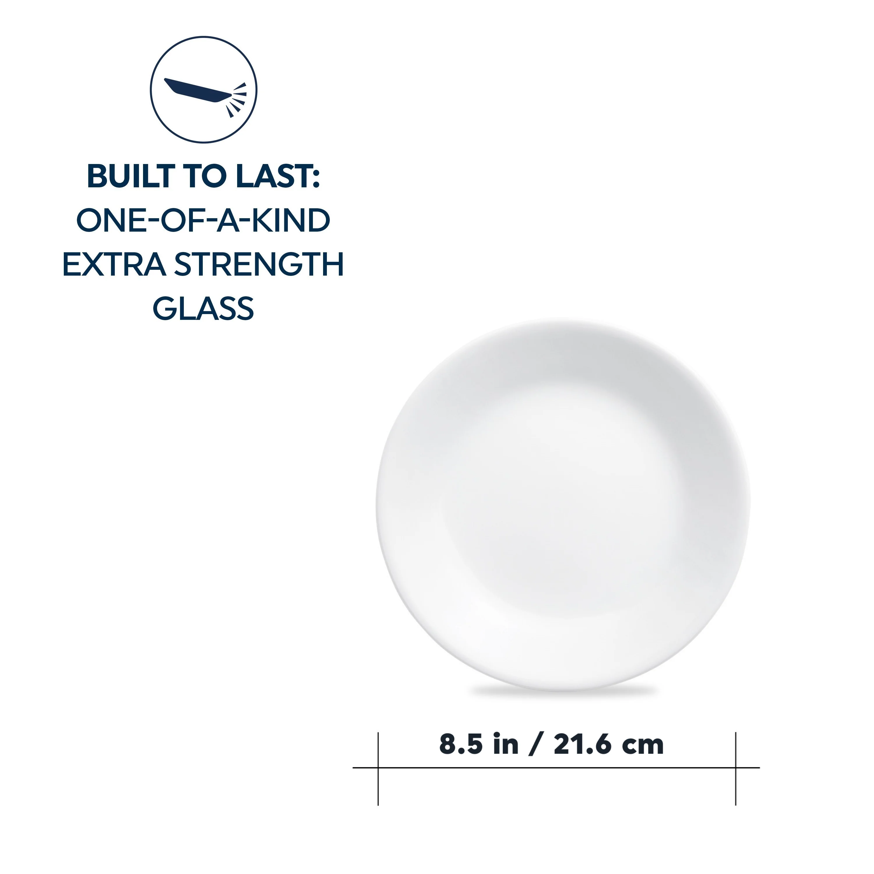 Corelle® Winter Frost White Lunch Plate 21.6cm-6 Pack-DTCM - Image 5