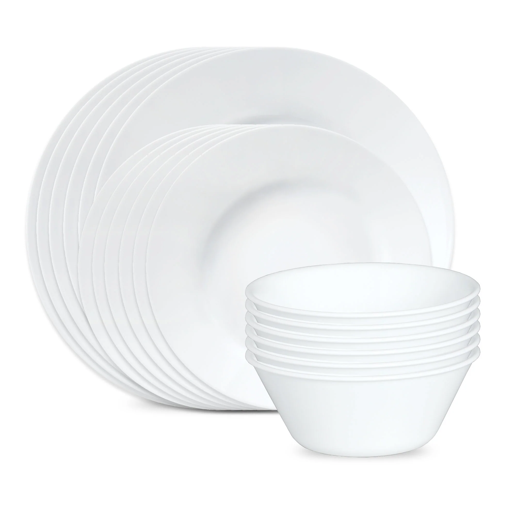 Corelle® Dazzling White Wide Rim 18 Piece Dinner Set