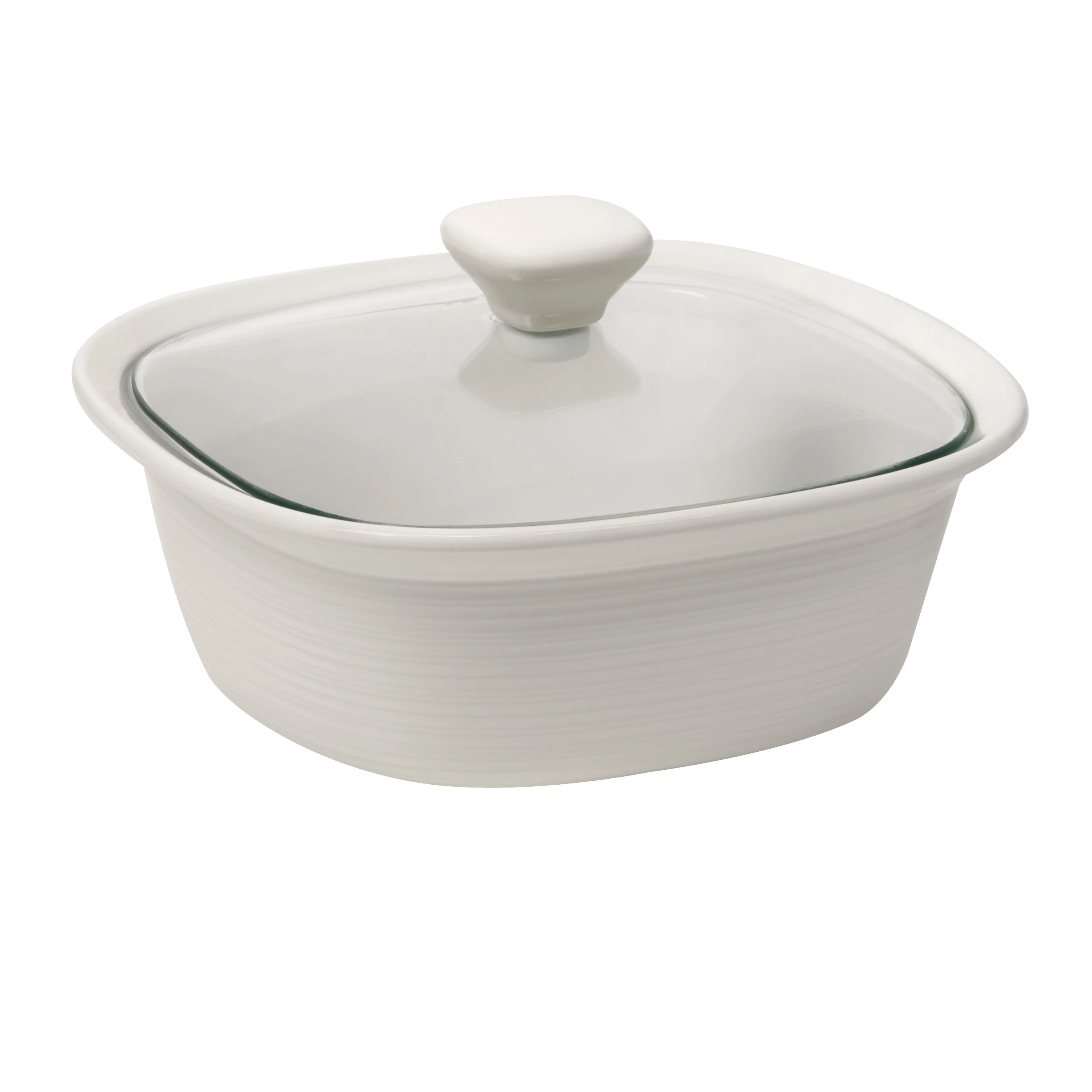 Corningware® Etch White 1.4L SQ Covered Casserole