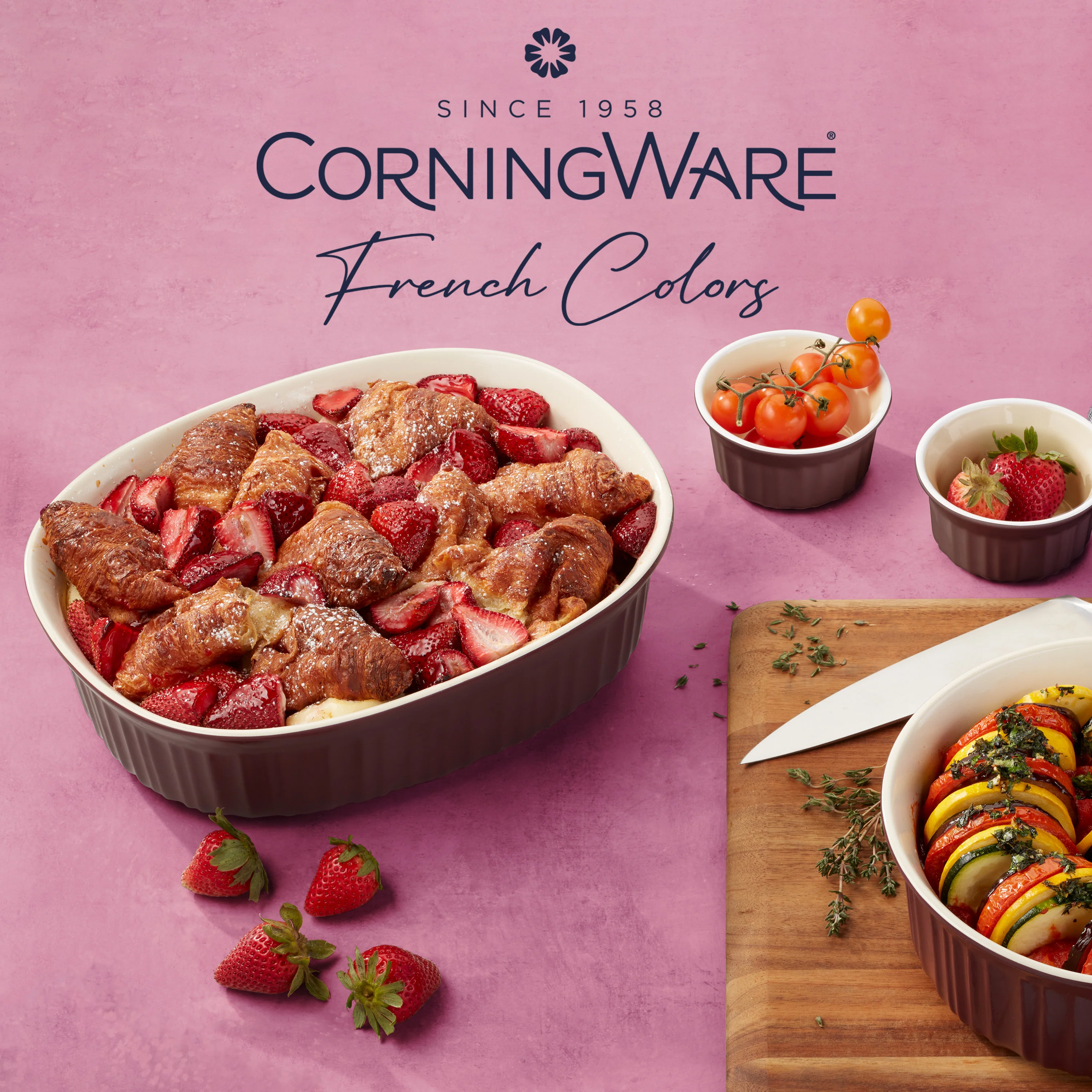 CLEARANCE Corningware® FW Colors 10 Piece Set Cabernet - Image 2