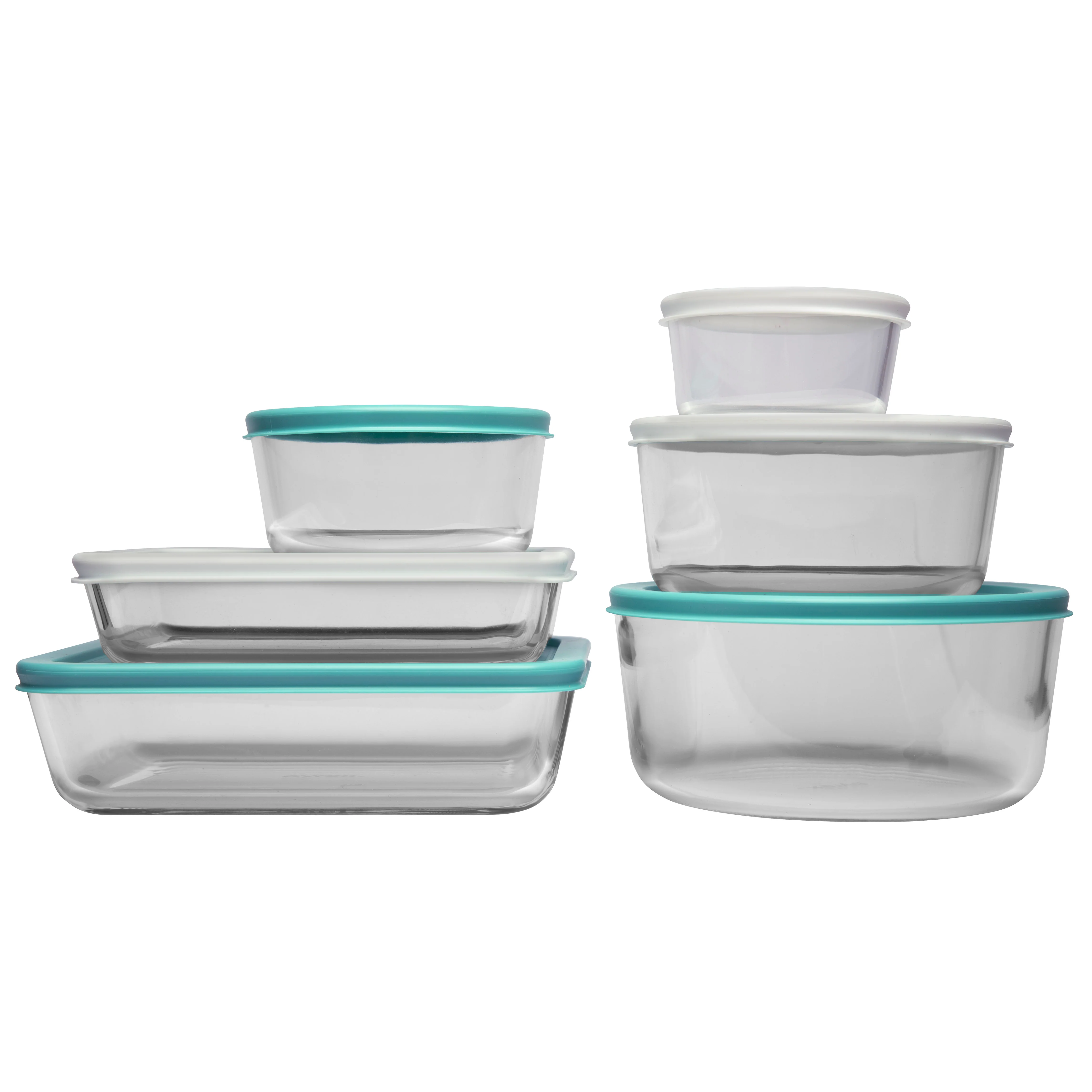 Pyrex® Simply Store Storage 6 Piece Set w/Navy Blue Lids - Image 2
