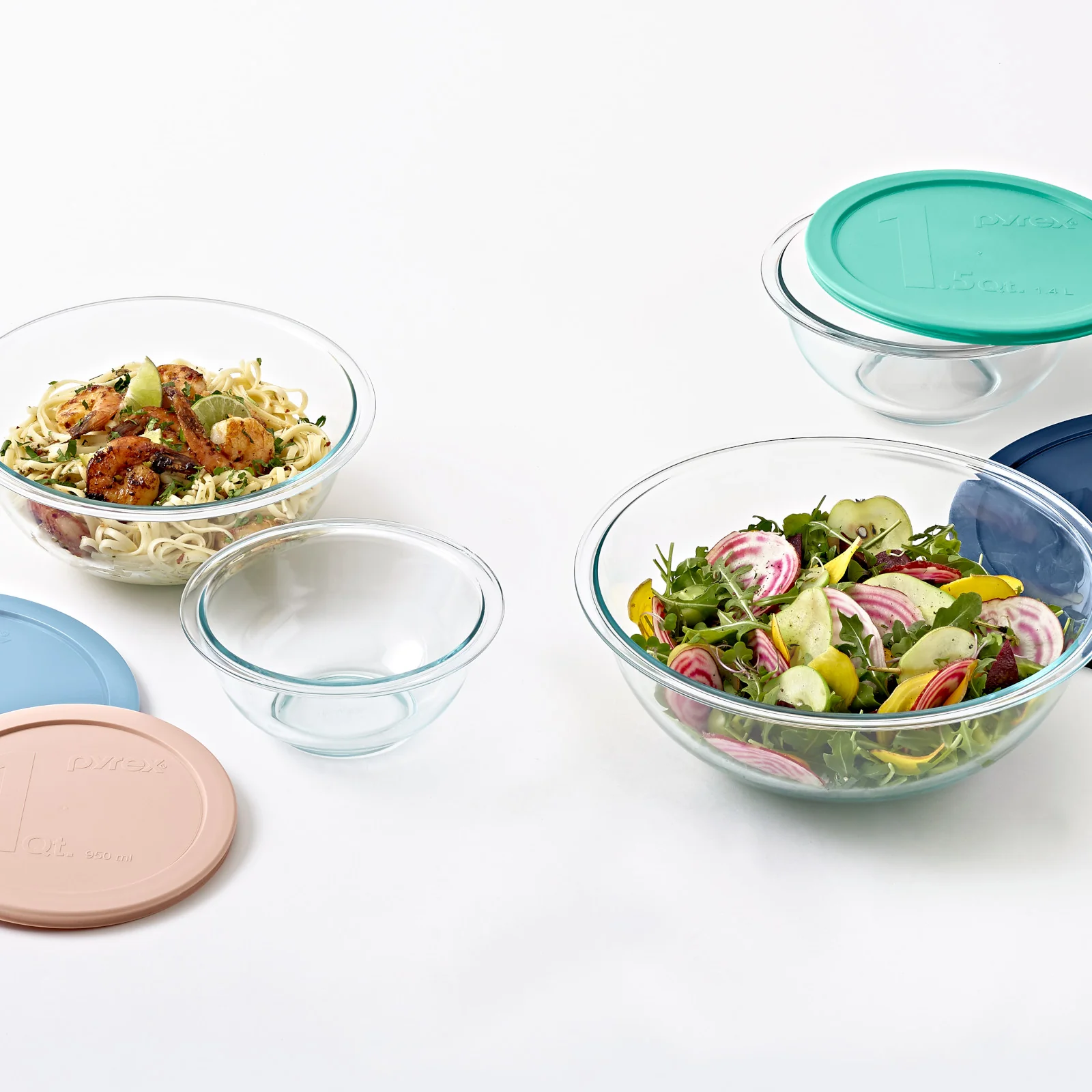 CLEARANCE Pyrex® Smart Essentials 8 Piece Coloured Bowl Set - Image 3