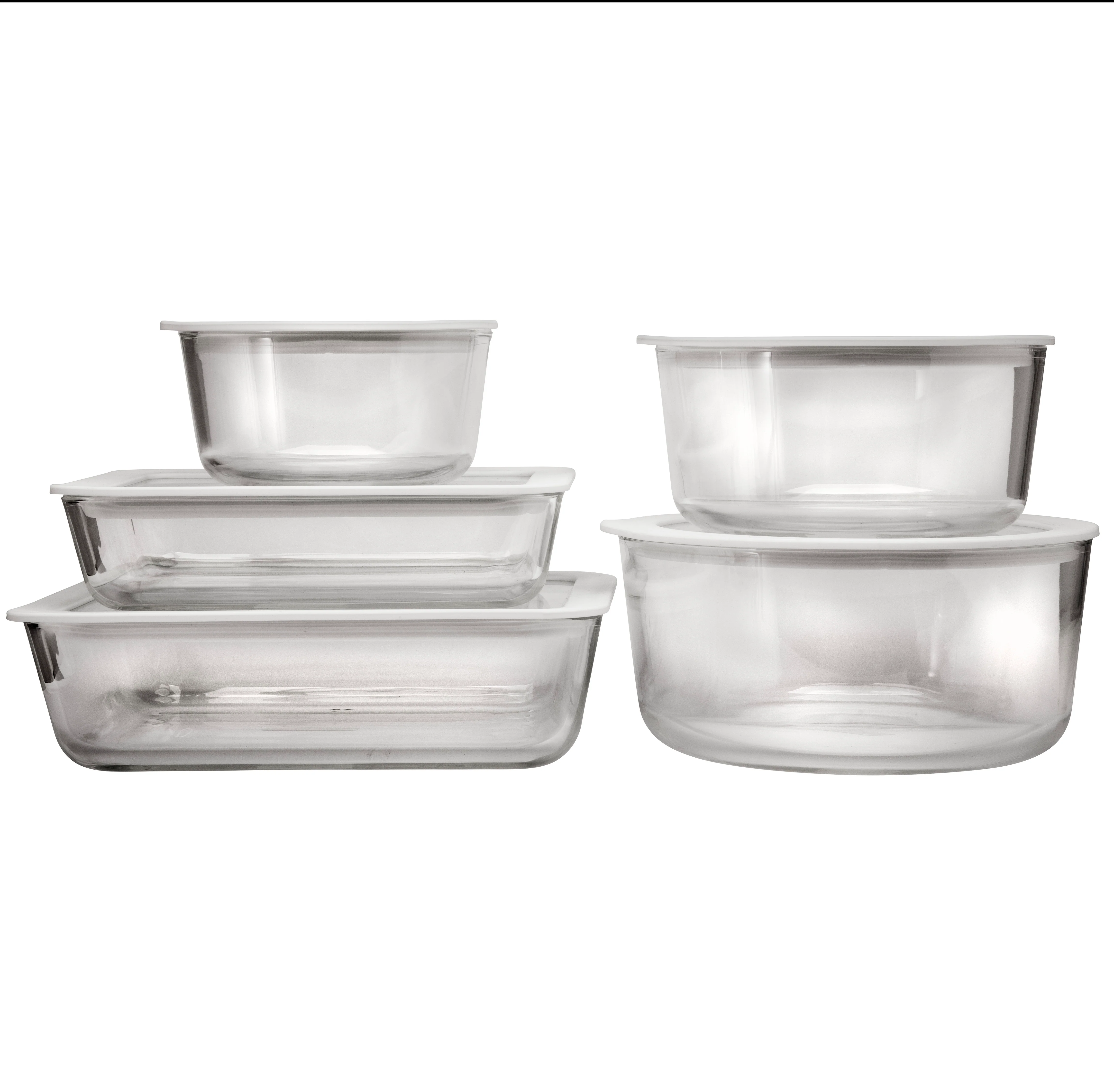 Pyrex® Ultimate Storage 5 Piece Set w/White Lids - Image 2