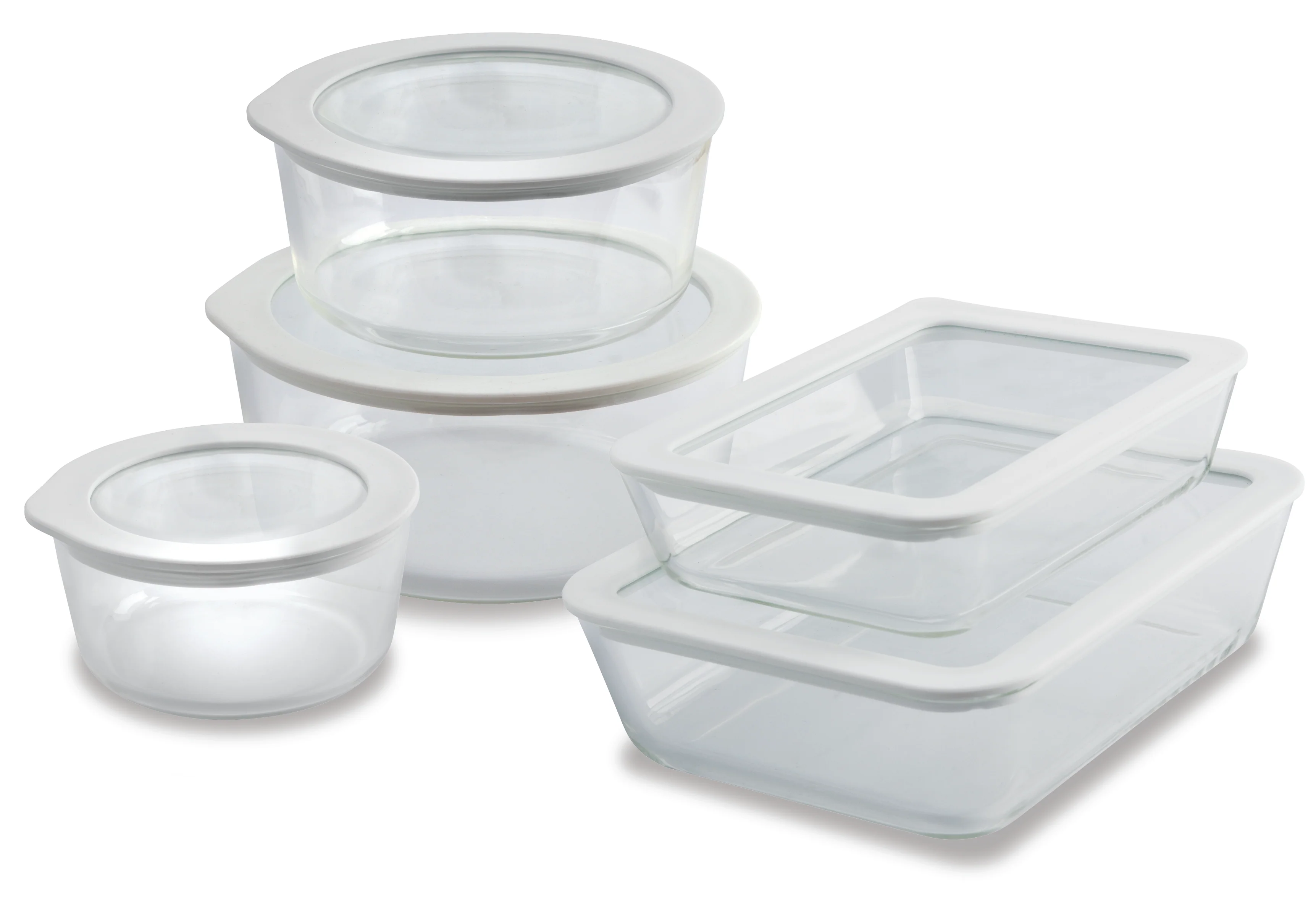 Pyrex® Ultimate Storage 5 Piece Set w/White Lids - Image 3